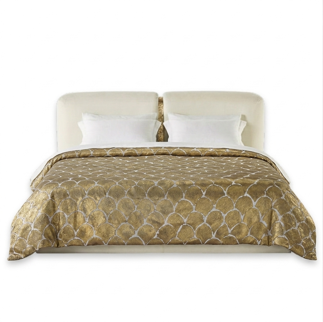 ROBERTO CAVALLI GOLD QUILTED BEDSPREAD