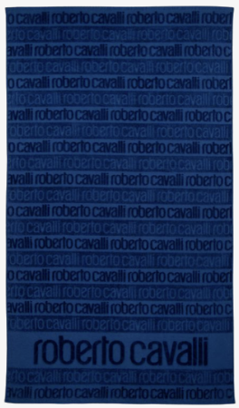 ROBERTO CAVALLI ICON DEEP BLUE BEACH TOWEL